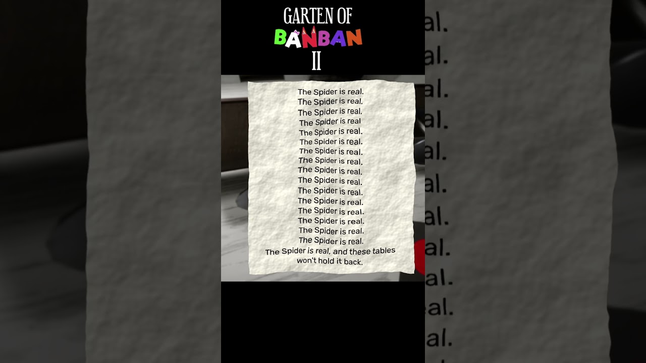 Encontr&eacute; la nota M&Aacute;S OCULTA de Banban 2&hellip; y no es f&aacute;cil 😨 #short #gartenofbanban2