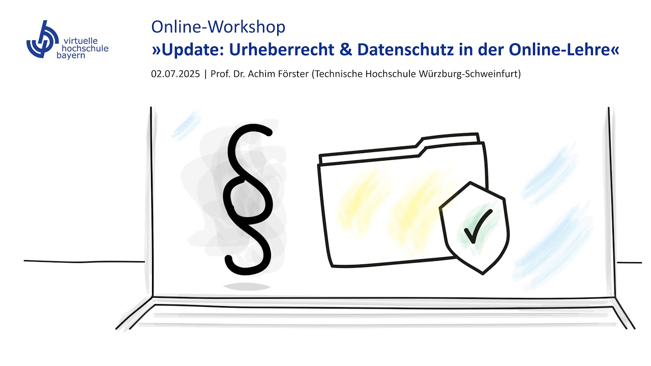 Update: Urheberrecht & Datenschutz in der Online-Lehre - 02.07.2025 - Prof. Dr. Achim Förster