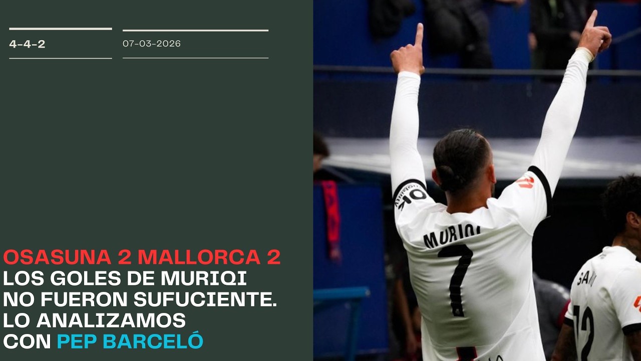 Osasuna 2 Mallorca 2. Los goles de Muriqi no fueron suficientes. Analizamos con Pep Barceló