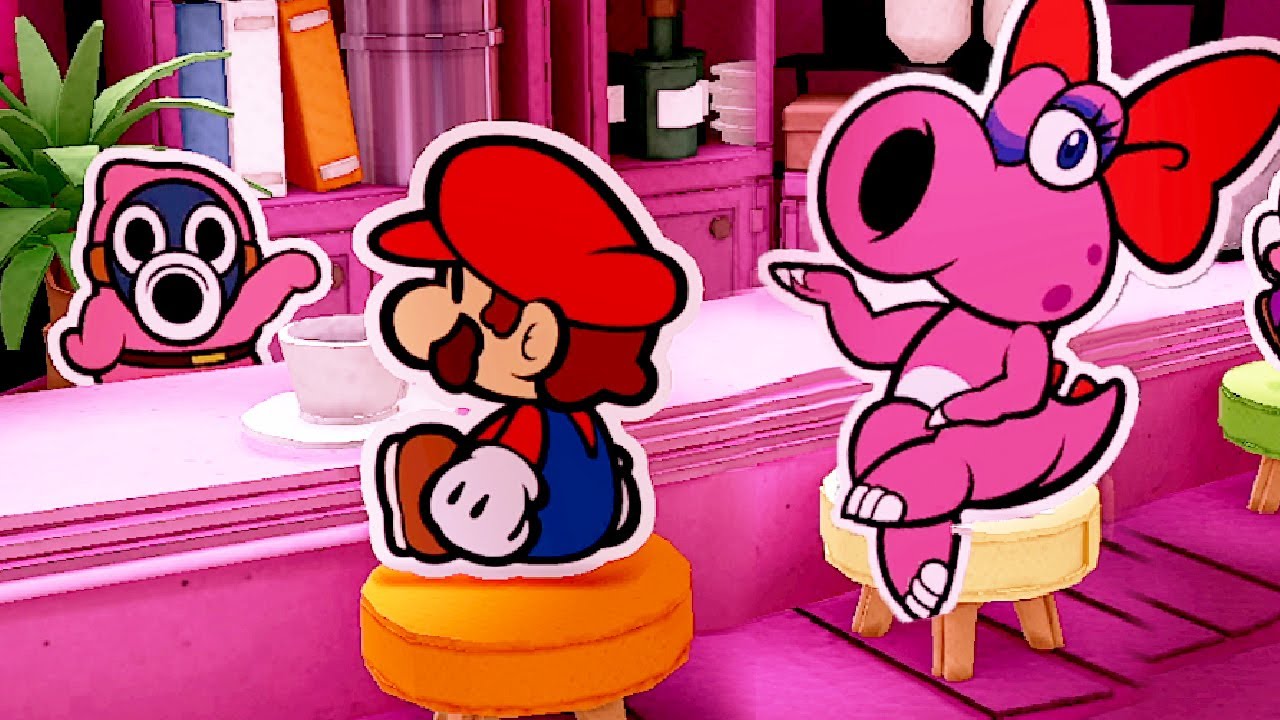 Paper Mario The Origami King - Secret Coffee Shop Scene!