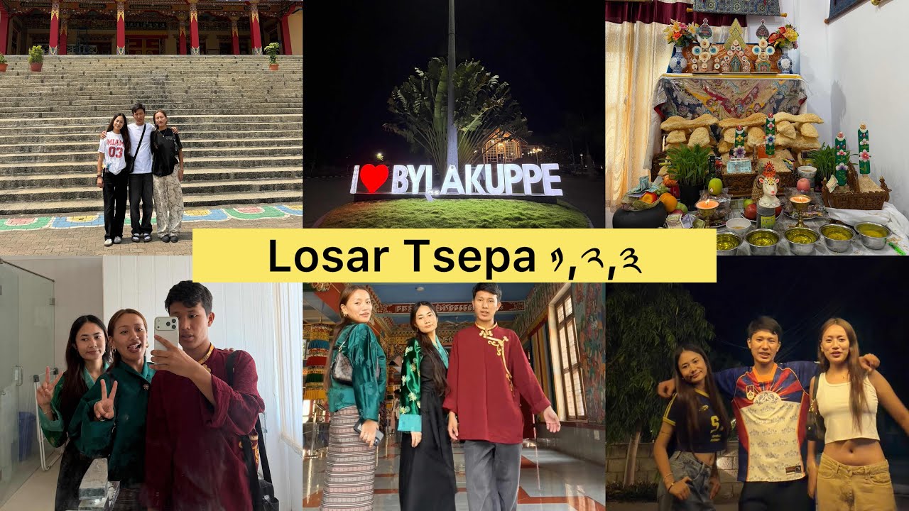 Celebrating losar with friends in Bylakuppe❤️||Tsepa ༡,༢,༣||Tibetan vlogger 