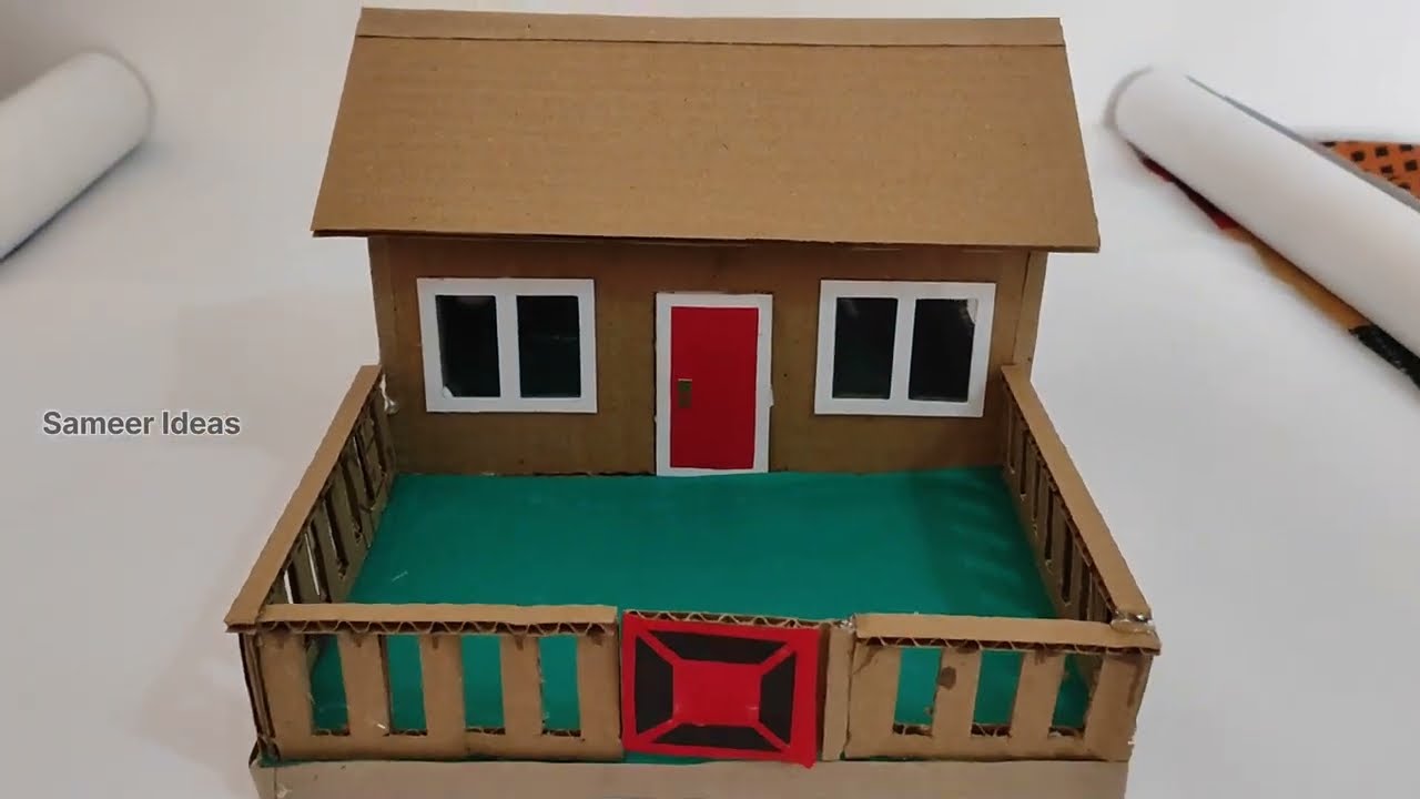 How To Make Cardboard House For School Project 