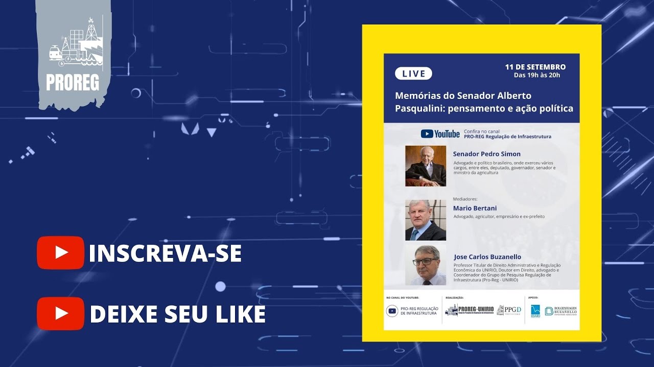 MEM&Oacute;RIAS DO SENADOR ALBERTO PASQUALINI: pensamento e a&ccedil;&atilde;o pol&iacute;tica