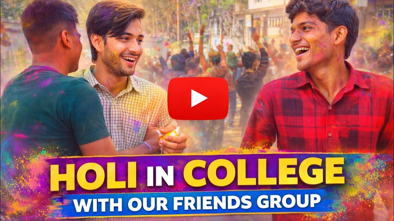 Is baar Holi college me dosto ke sath mnai 🥰🥰