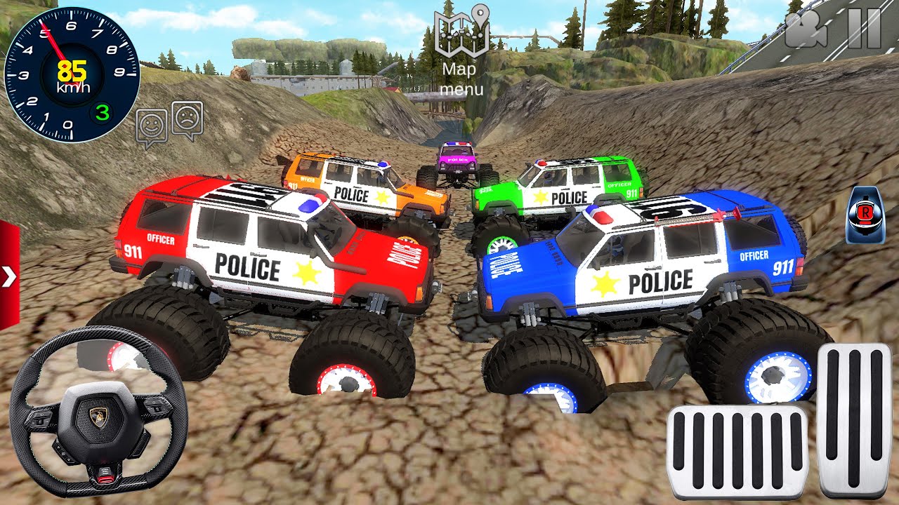 Police Monster Truck Impossible Stunts #4 - Car Extreme Racing Android Gameplay