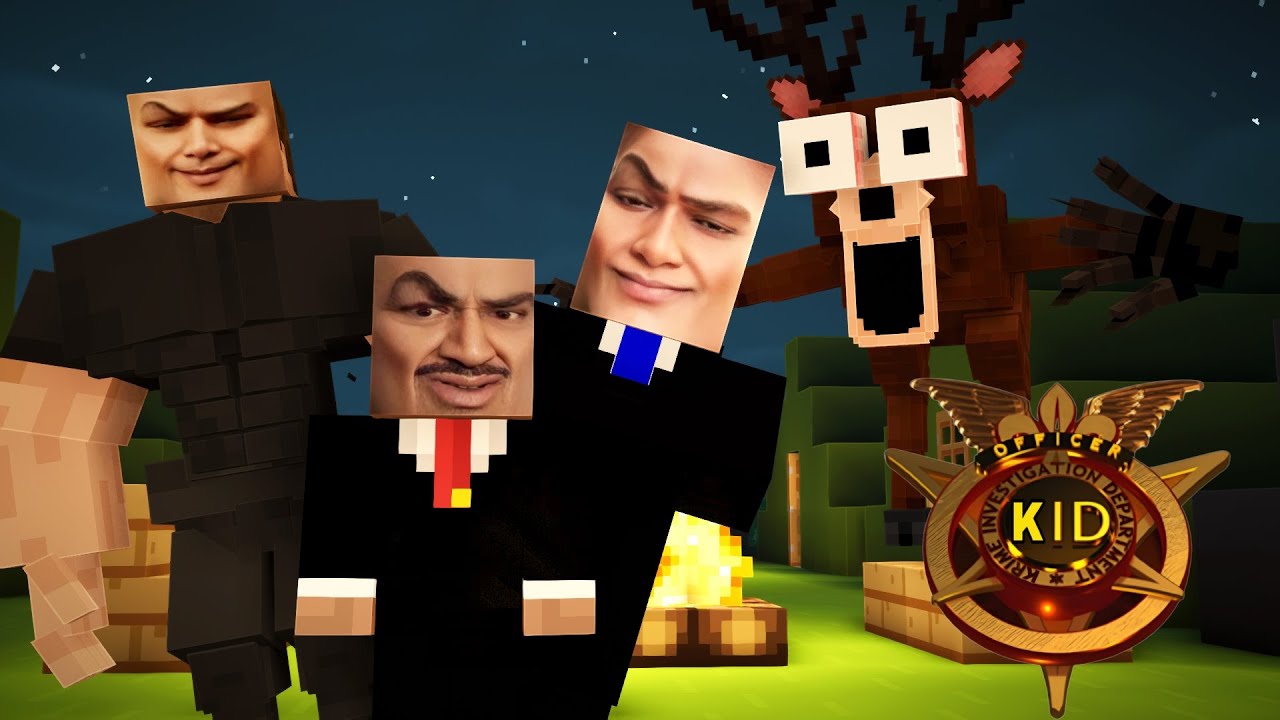 CID in 99 Nights in The FOREST !!!! | Minecraft Funny Animations | CID Parody | B2 BoX