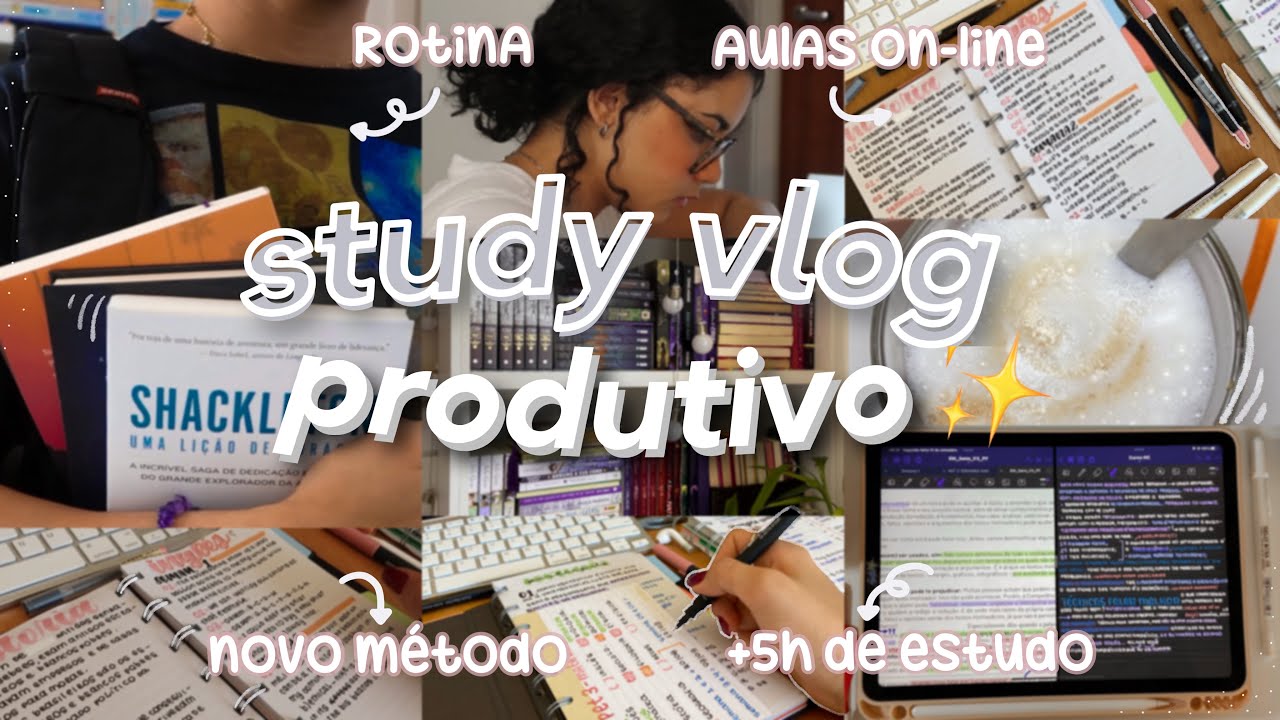 study vlog produtivo | dias de estudos, dicas de concentração & lofi 🖇✨