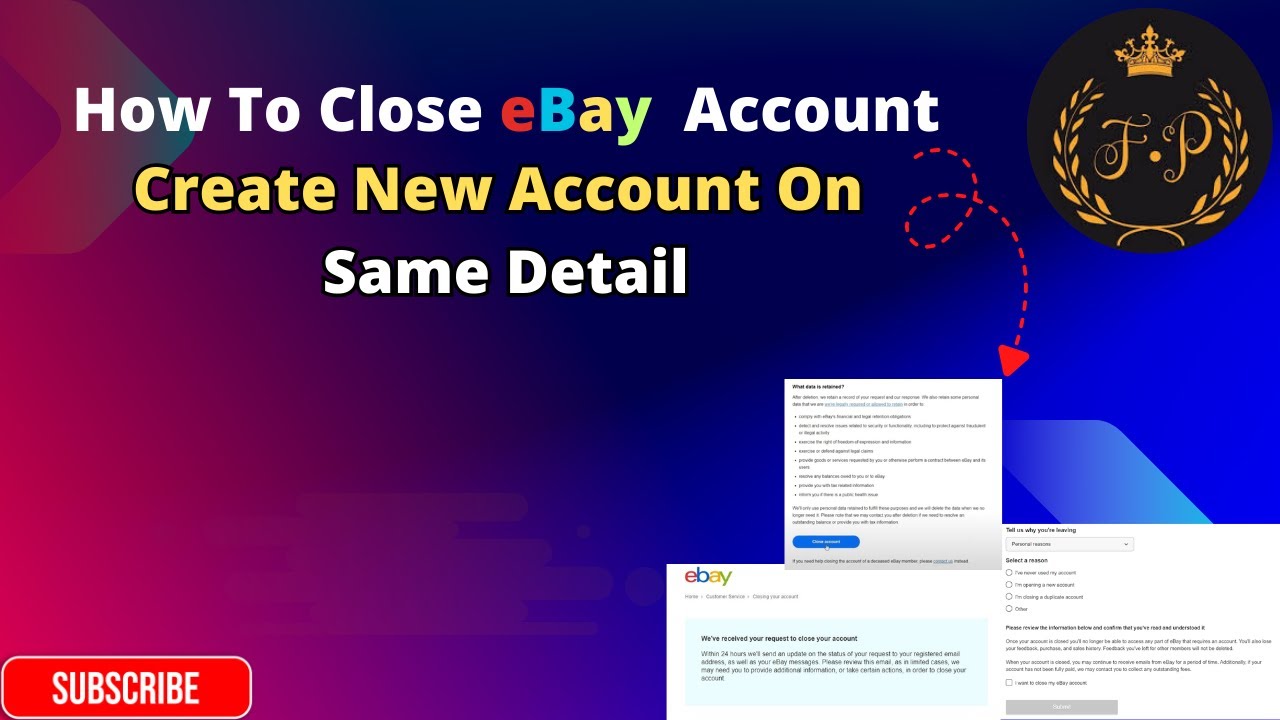 How To Close eBay Account & Create New Account On Same Detail