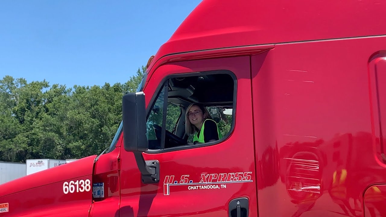USXpress Orientation: Drug Test, Backing Test & Road Test!! | Trucking Part 20 (Female Truck Driver)