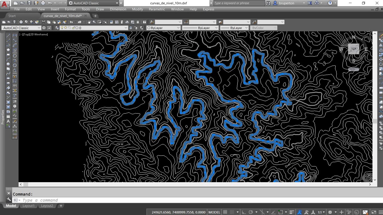 Criando curvas de nível para o Autocad (polyline with elevation) 2016