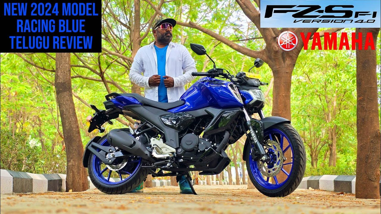 2024 Yamaha FZS V4.0 Racing Blue Telugu Ride Review | Exclusive | చక్కని Mileage బండి