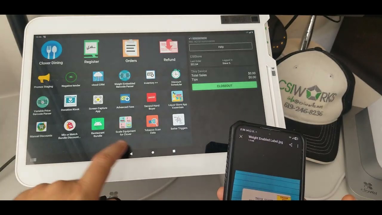 Setting  up weight Embedded barcode Parser on Clover POS 