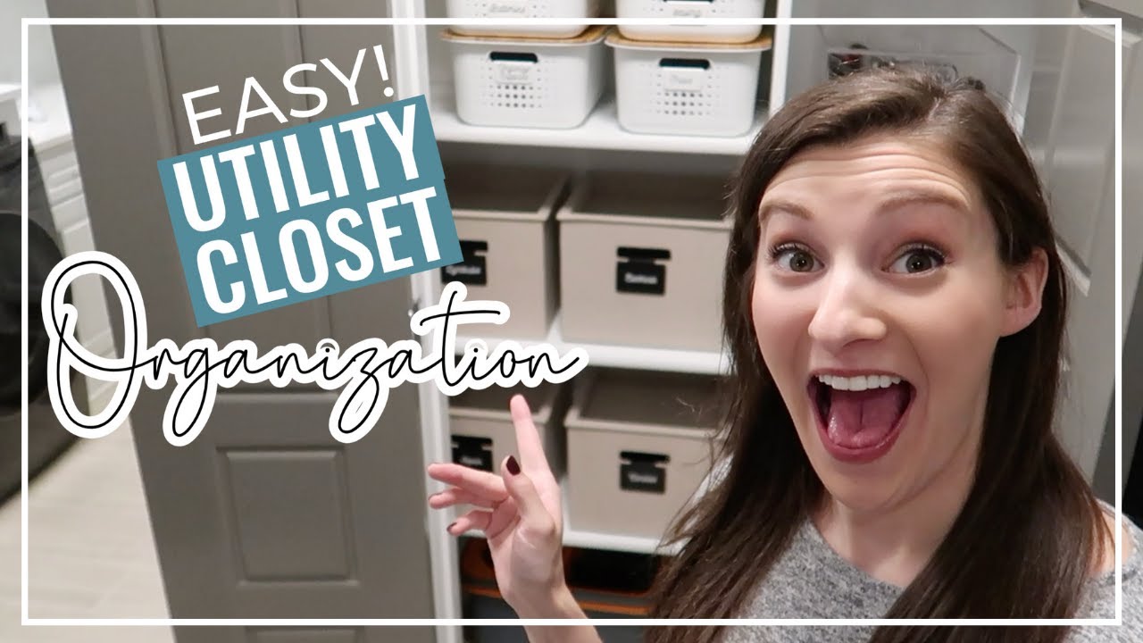 ORGANIZE YOUR UTILITY CLOSET LIKE A PRO // Utility Closet Makeover + Organizing Random Things