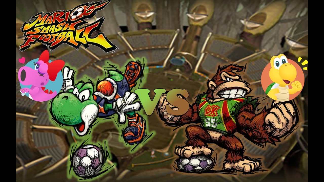 Mario Smash Football - Team Yoshi vs Team Donkey Kong - Konga Colosseum