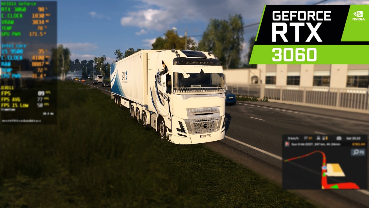 Euro Truck Simulator 2 (Ultra Setting Gameplay) | RTX 3060 12GB | i5 9500 | 1080P