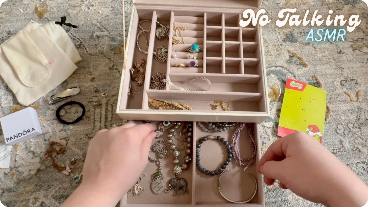 Organizing my Jewelry Box to Help You Fall Asleep 😴 ASMR | No Talking