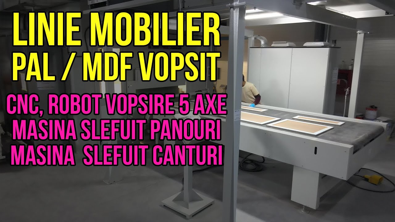 Linie producție mobilier PAL și MDF vopsit