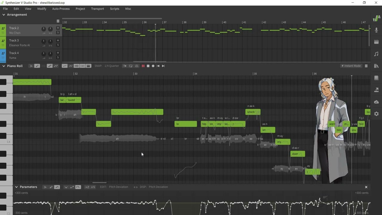 She Will Be Loved - Synth V Mo Chen Cover