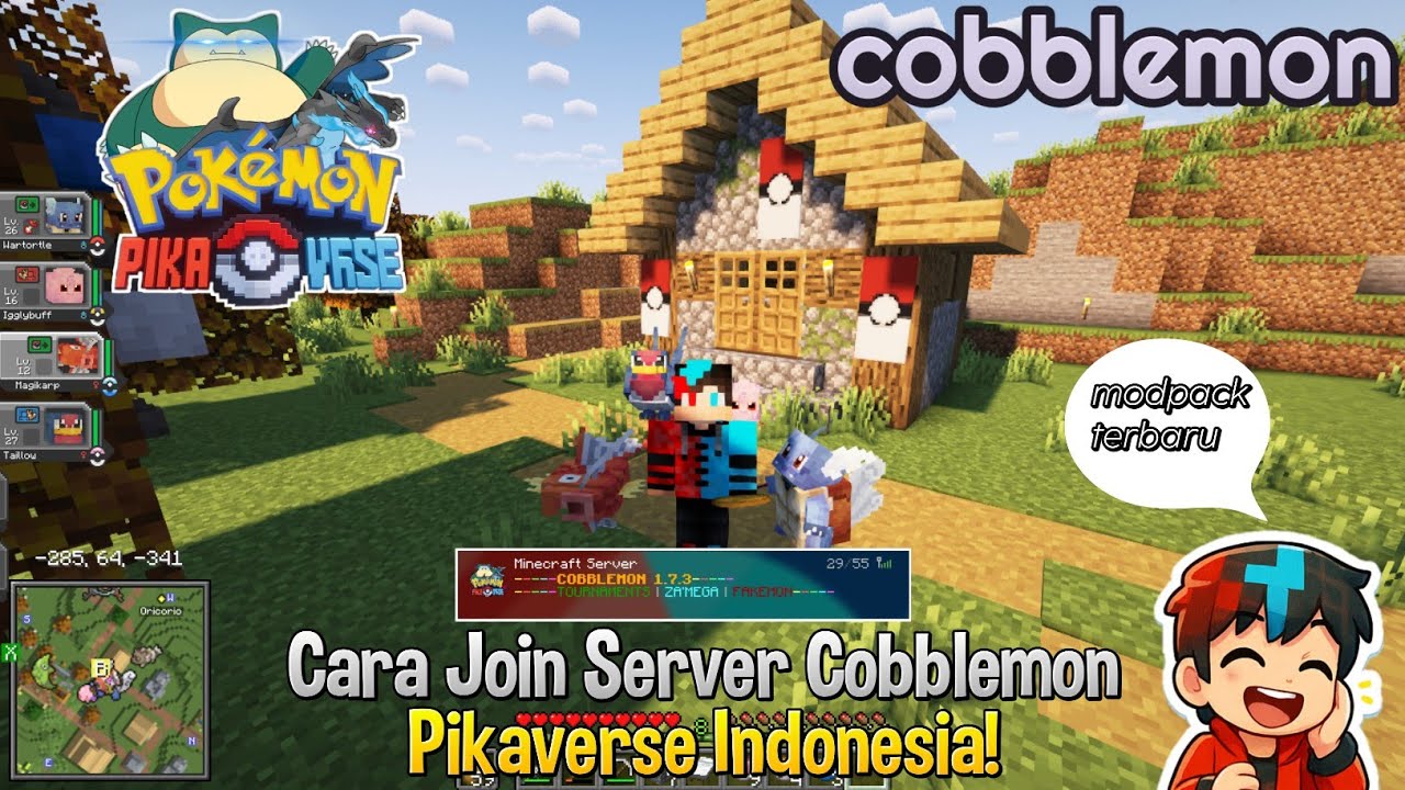 Tutorial Join Server Cobblemon Pikaverse Terbaru! Modpack Terbaru Bisa Langsung Dipasang!