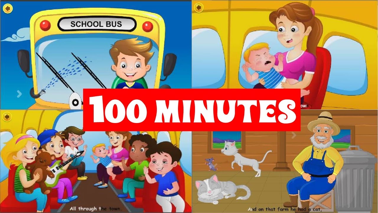 Wheels On The Bus Baa Baa Black Sheep Humpty Dumpty 100 Minutes Complete Nursery Rhymes Songs Babies