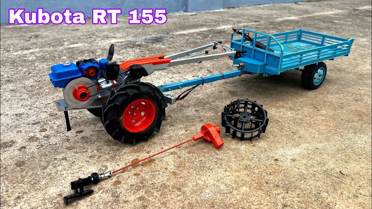 Unboxing dan review diy mini Tractor kubota RT 155 Rc 1/10