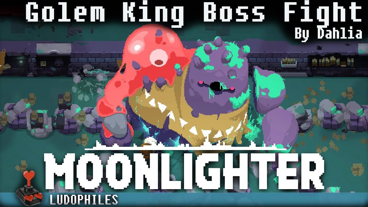 Moonlighter - Golem King Boss Fight (1st boss, Golem Dungeon)