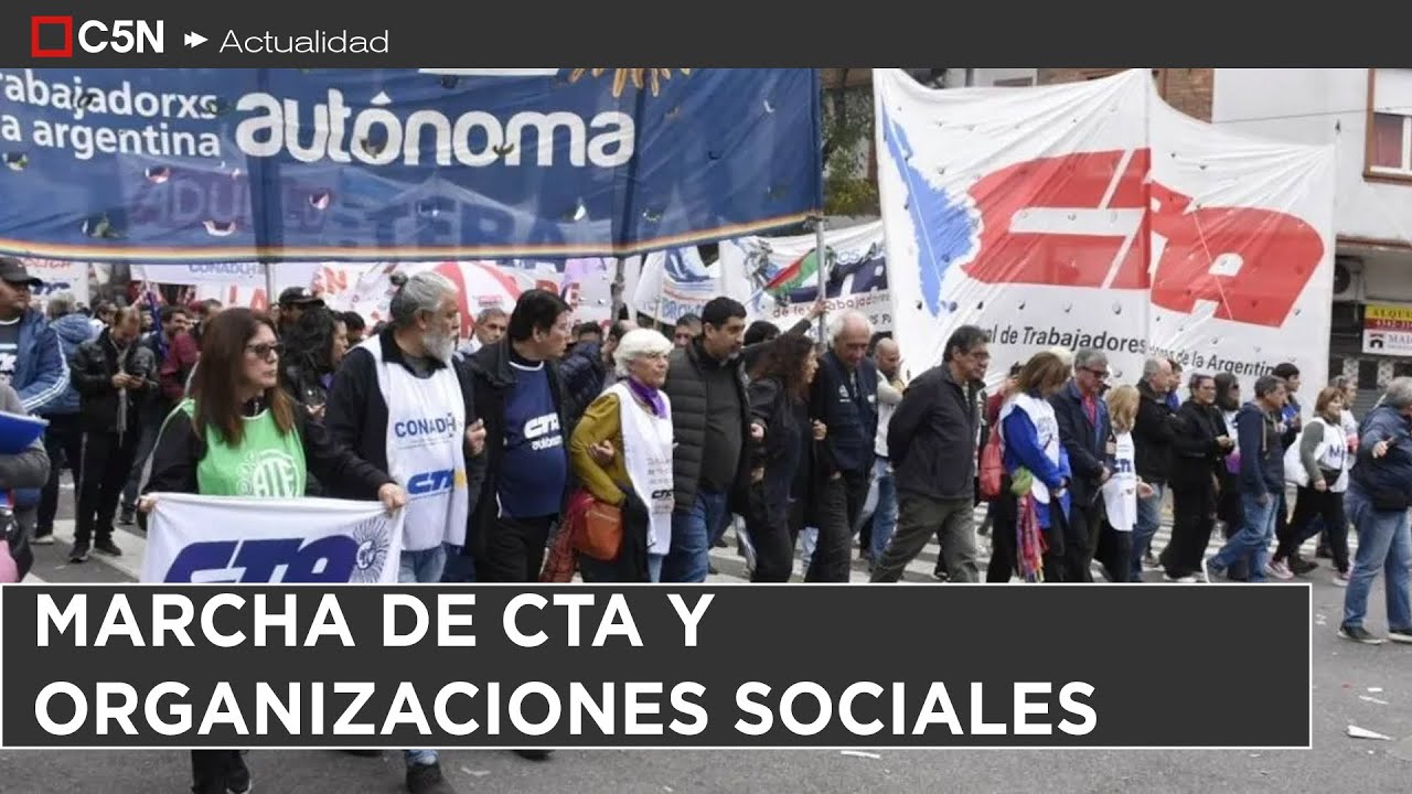 MARCHA de CTA y ORGANIZACIONES SOCIALES: BULRICH DESPLEGÓ el OPERATIVO ANTIPIQUETES