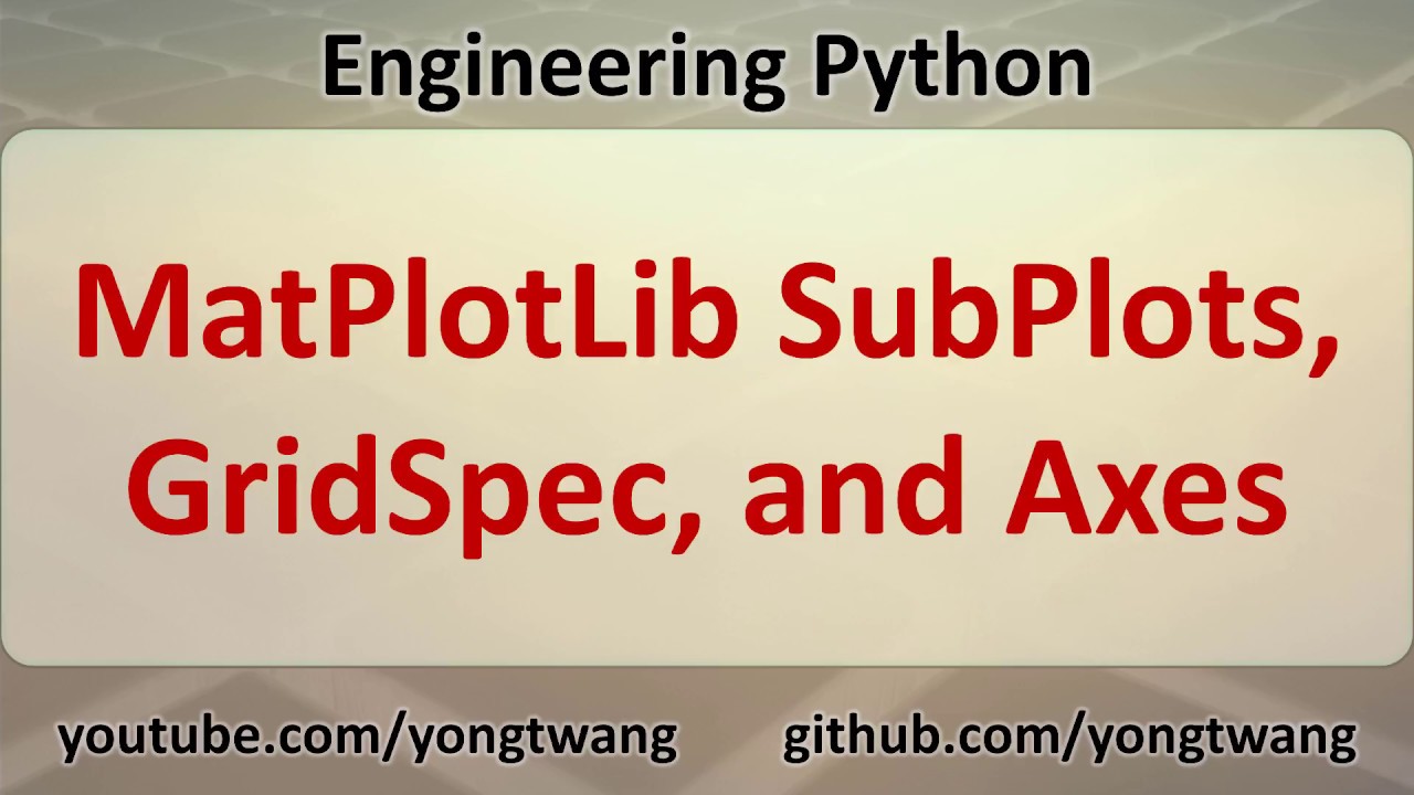 Инженерный Python 15B: вспомогательные участки MatPlotLib, GridSpec и оси