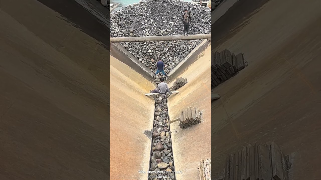 man working hard Daring Stone Pelting Showdown