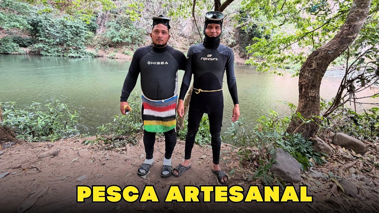 PESCANDO EN UN RÍO de EL SALVADOR | Ahuachapan 