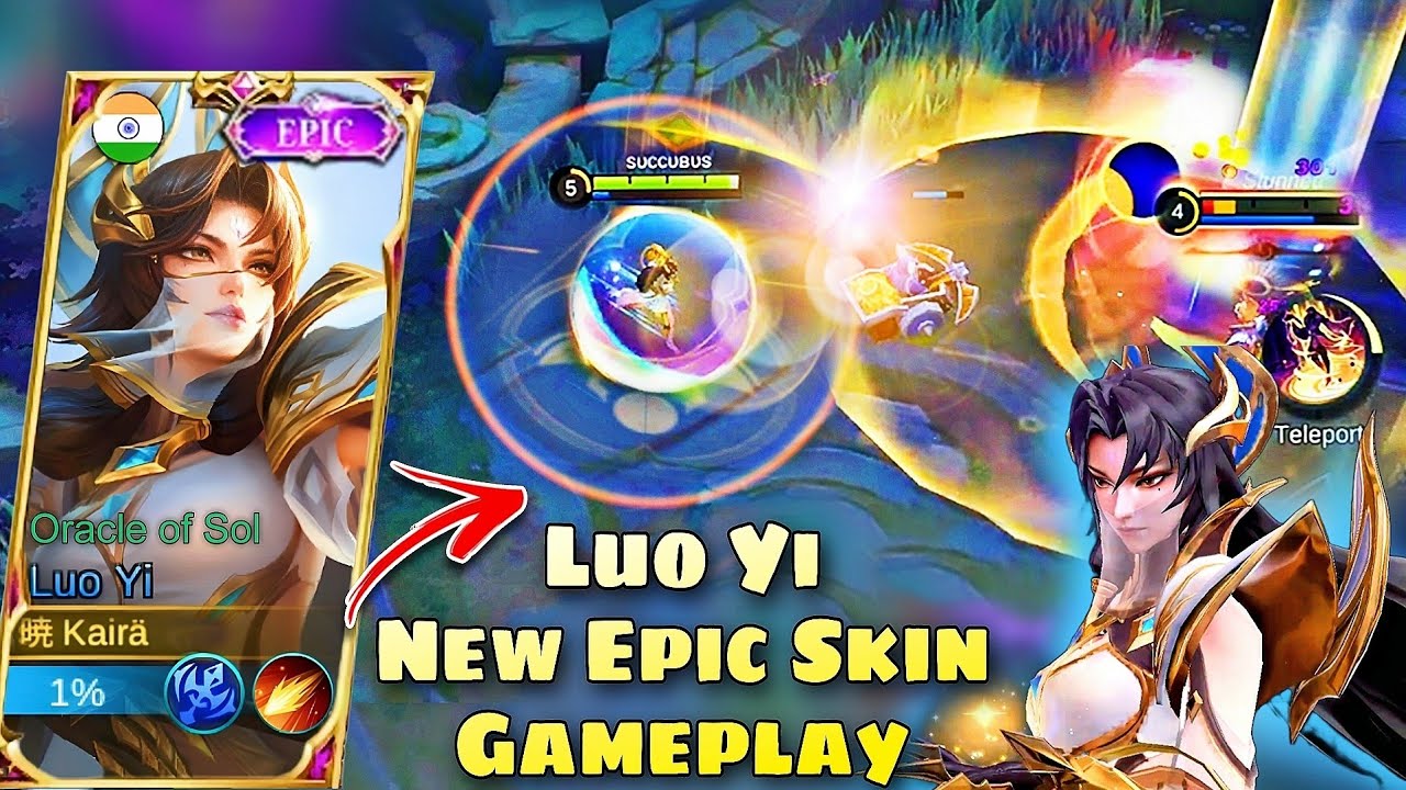 LUO YI NEW EPIC SKIN GAMEPLAY!😍ORACLE OF SOL🔥
