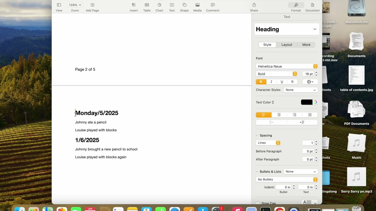 How to Create a Table of Contents in a Pages Document - for Educators