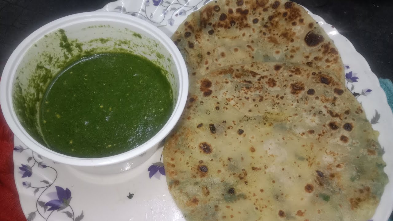 Aalu Ke Parathe Aur Dhanya Patta Ki Chatni Ki Recipe 