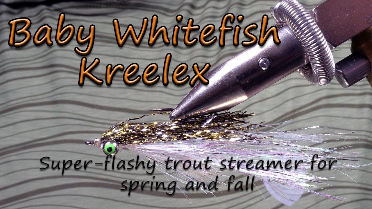 Baby Whitefish Kreelex - Flash Streamer for Spring and Fall Fishing when Trout are Aggressive