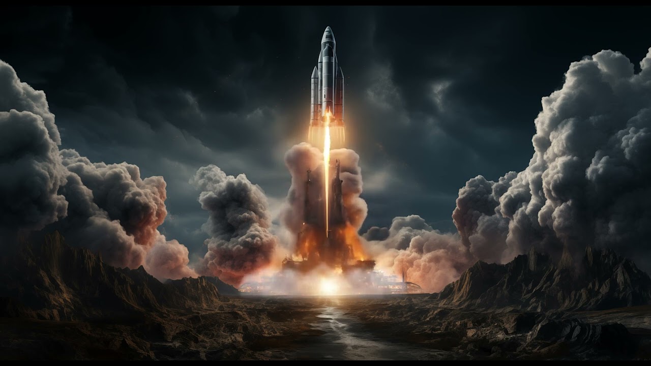 Space Rocket Launch 4K Art (No Sound) TV ART SCREENSAVER #Space #Rocket #Science #Art