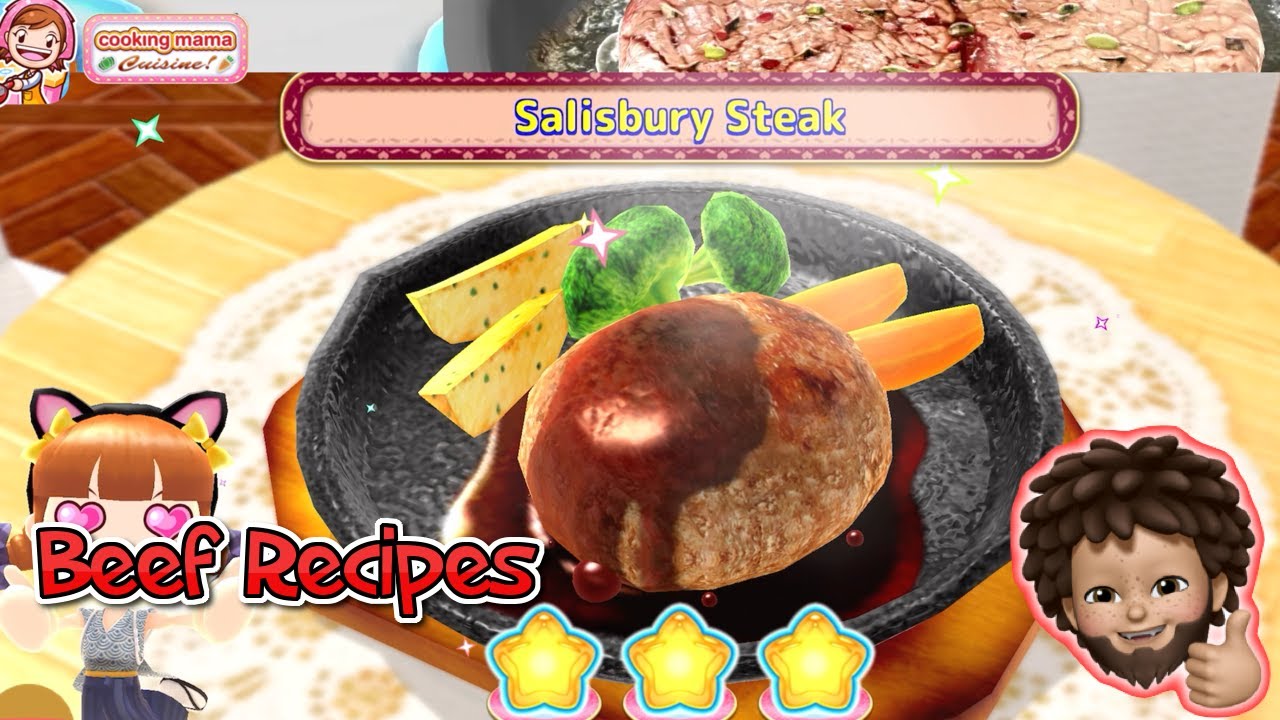 Cooking Mama: Cuisine! - Beef Recipes | Salisbury Steak
