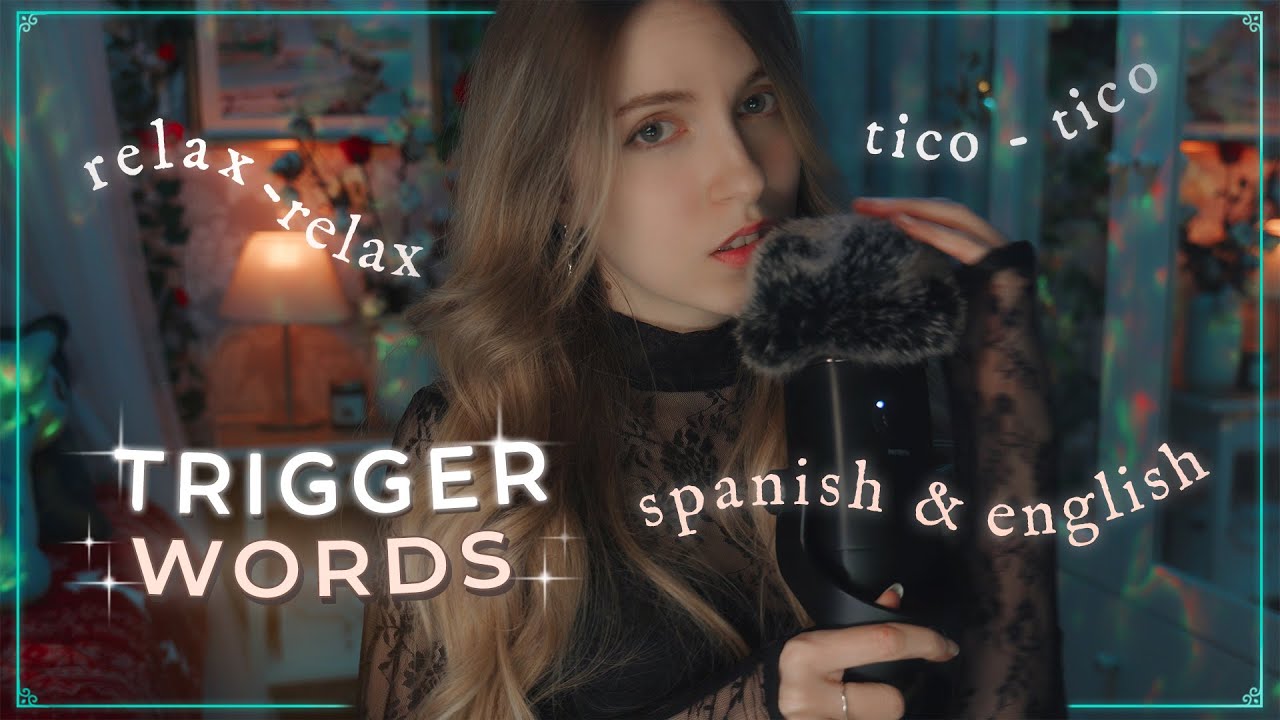 ASMR 1H ❤️ INTENSE TRIGGER WORDS BLUEYETI ✧ ENGLISH & SPANISH ✧ с визуальными эффектами и звуками✨
