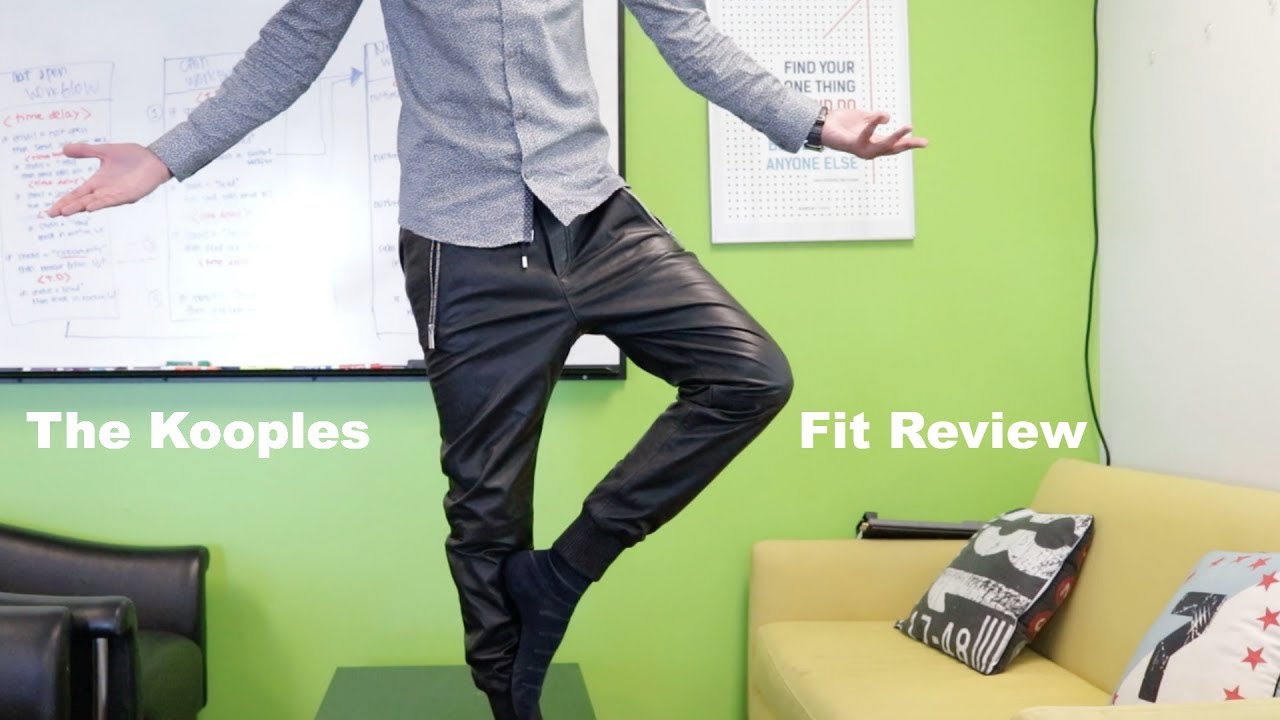 The Kooples Leather Joggers | Fit Review