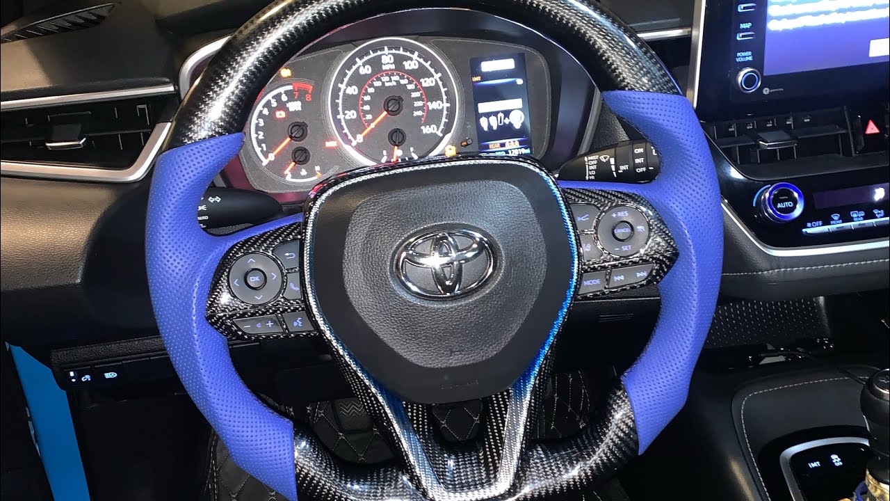 Toyota Corolla hatchback steering wheel install. TTD craft 2019 2020 2021 2022 2023