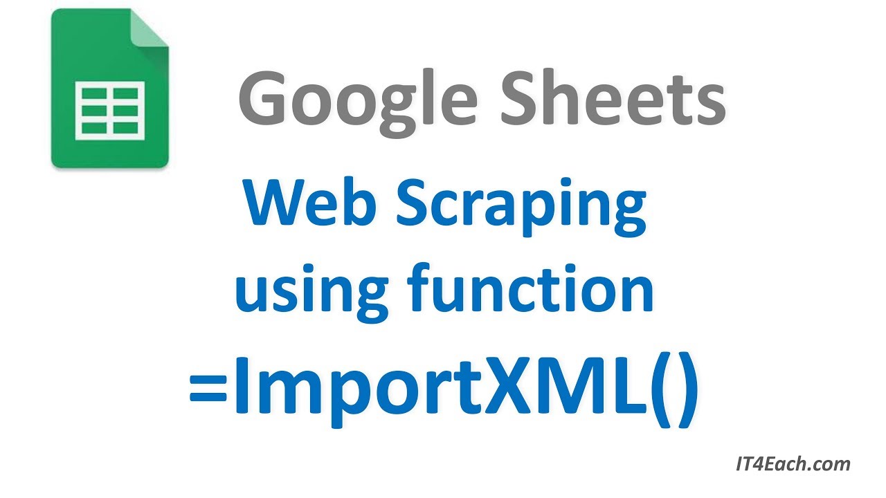 Парсинг (скрапинг) веб-страницы с помощью функции ImportXML()