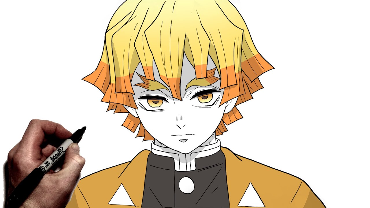 How To Draw Serious Zenitsu | Step By Step | Demon Slayer Infinity Castle