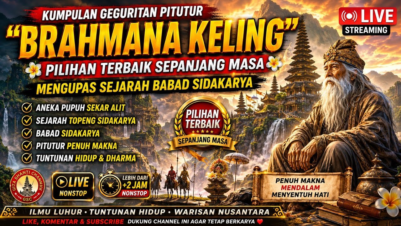 Kumpulan Geguritan Pitutur 'BRAHMANA KELING' Pilihan Terbaik 2025, Mengupas Sejarah Babad Sidakarya