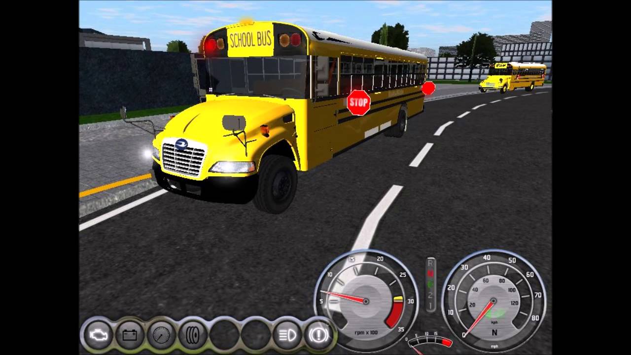 Rigs of Rods School Bus Driving - 2016 Blue Bird Vision - PM Route
