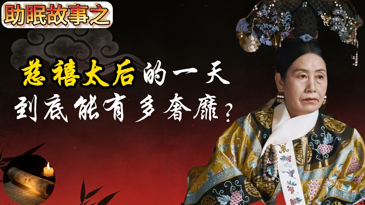 大清不亡都难！慈禧太后真实的一天到底有多奢靡？洗脸用100条热毛巾，吃早饭摆120道菜 | 睡前故事，安神助眠