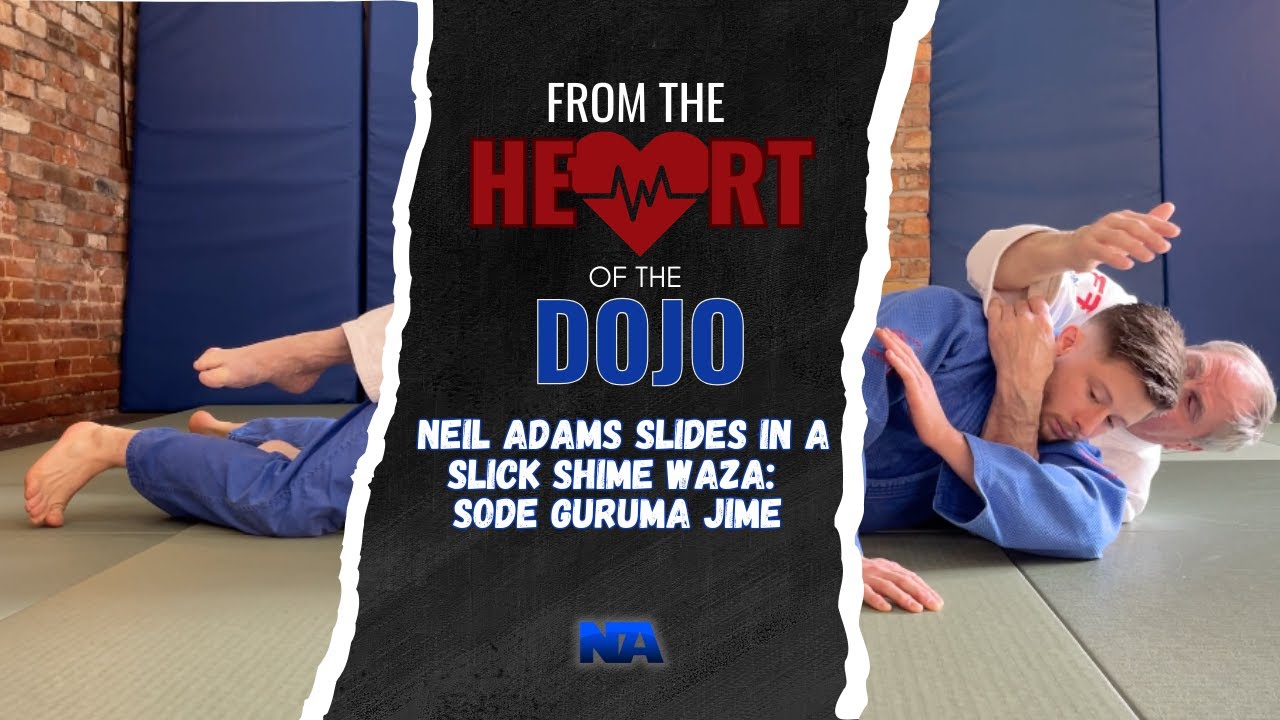 Neil Adams slides in a slick shime waza: Sode Guruma Jime