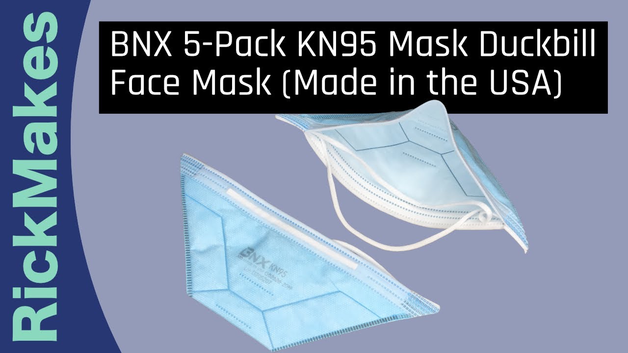 BNX 5-Pack KN95 Mask Duckbill Face Mask (Made in the USA)