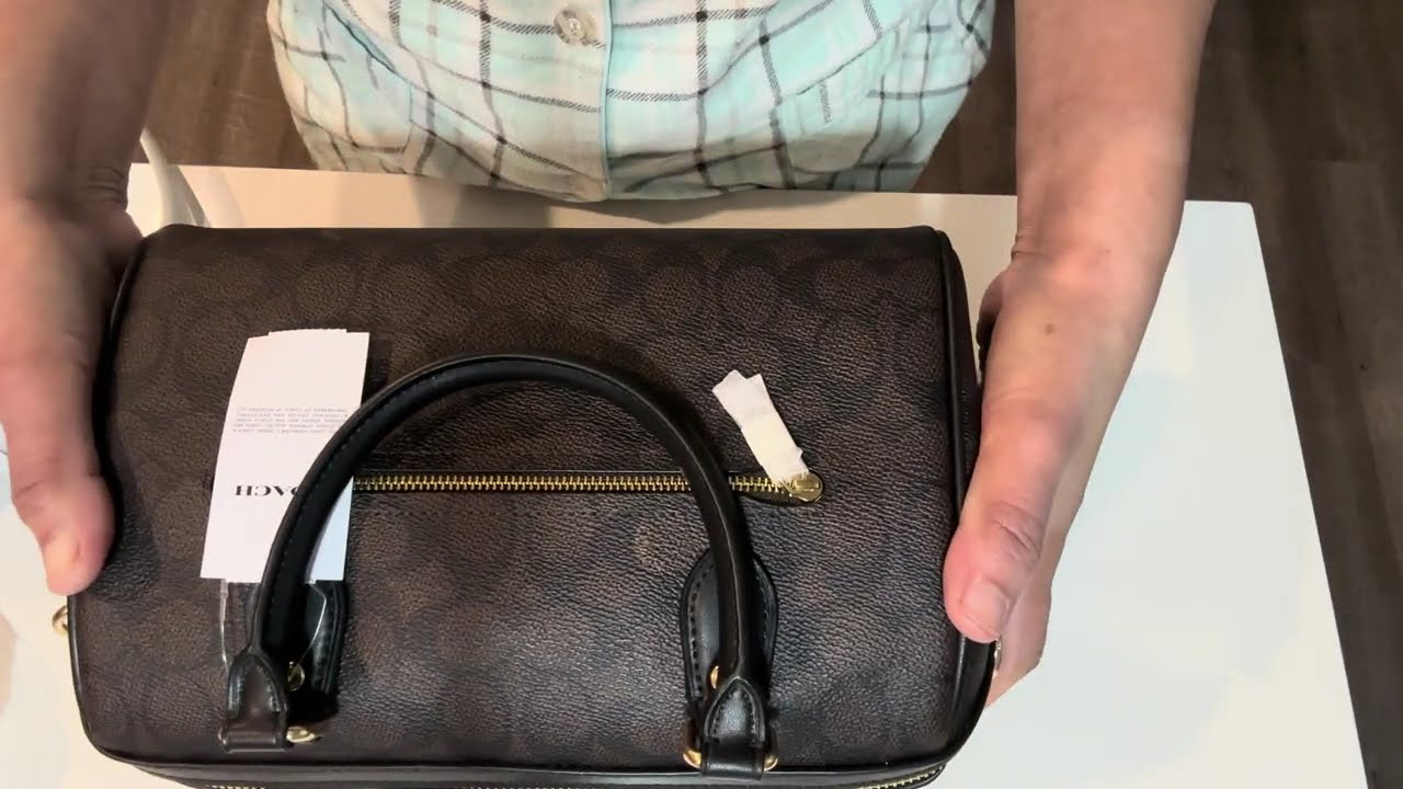 Coach Rowan Satchel  Bag Signature Canvas