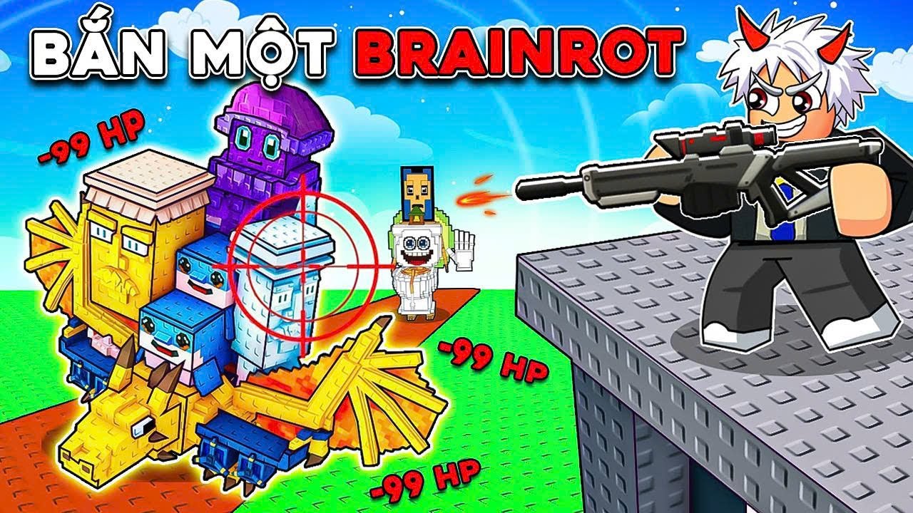 BI HUỲNH TRỞ THÀNH TỶ PHÚ NHỜ BẮN BRAINROT TRONG ROBLOX 😂
