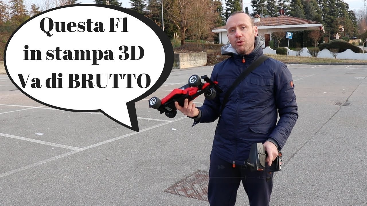 QUESTA F1 RADIOCOMANDATA R/C 1/10 STAMPATA CON LA STAMPANTE 3D VA DI BRUTTO!!! PARTE 2