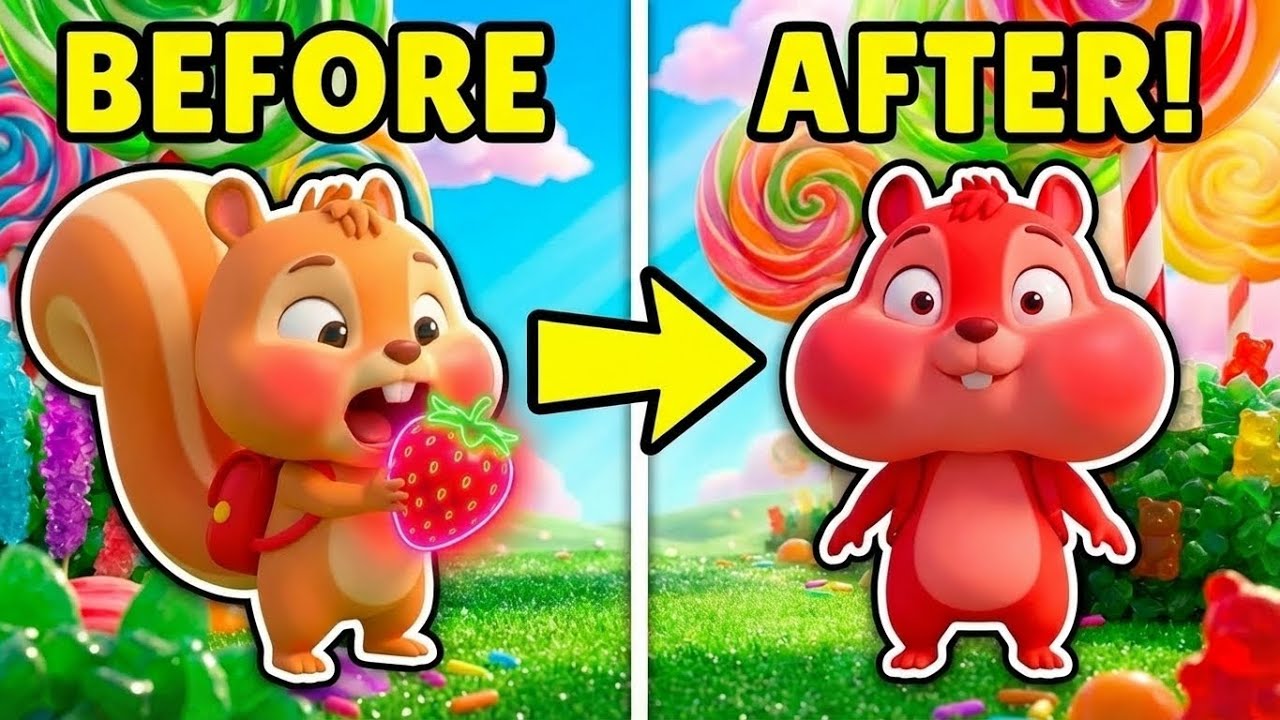 Chippy Chippy Yes Papa 🍓 Eating Magic Fruits? 🌈 Learn Colors & Nursery Rhymes